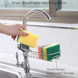 Adjustable Stainless Steel Sink Faucet Shelf Organizer