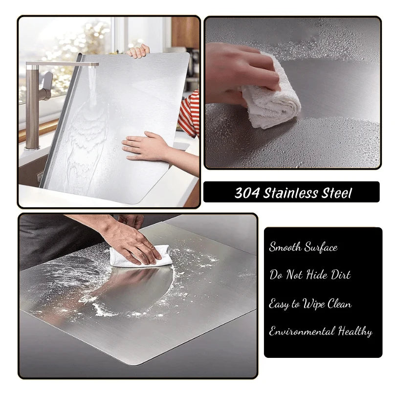 Stainless Steel Countertop Chopping Board for Kitchen