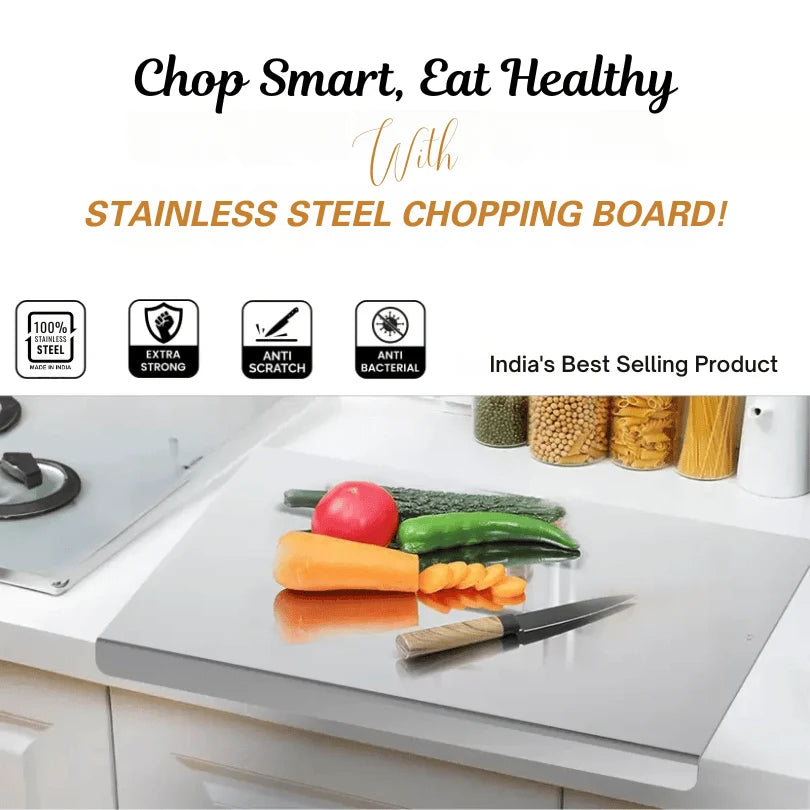 Stainless Steel Countertop Chopping Board for Kitchen