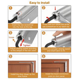 Automatic Door Closer with Adjustable Spring Tension