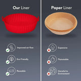 Silicone Air Fryer Liner with Handles | Flexible, Durable & Reusable