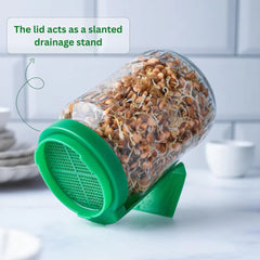 Sprout Maker Jar with Drainage Stand and Recipe E-Book