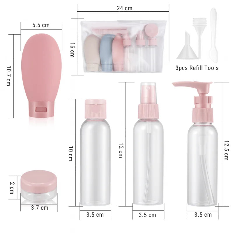 Leak-Proof Travel Bottles Kit (11 Pcs)