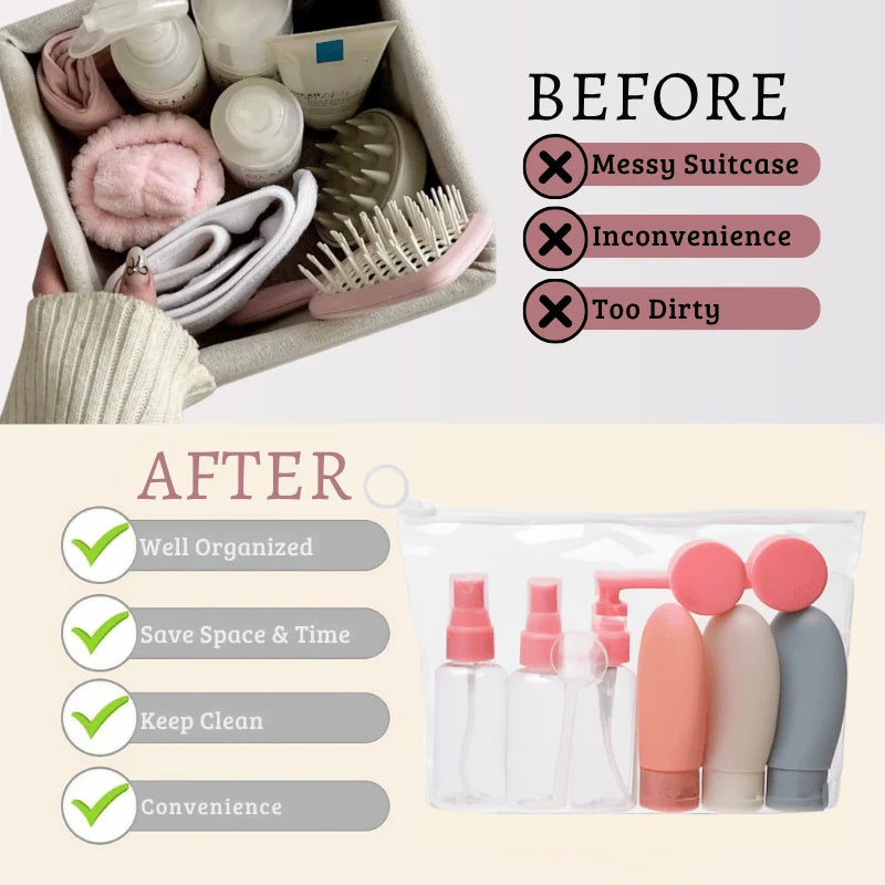 Leak-Proof Travel Bottles Kit (11 Pcs)