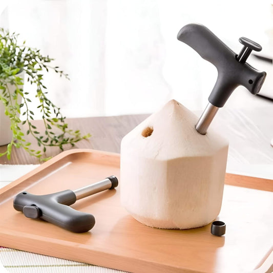 Coconut Opener Tool with Cleaner Stick