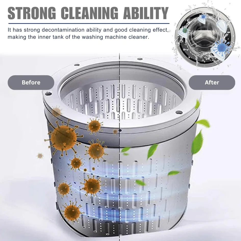 Zerfa Charcoal & Lemon Scented Washing Machine Cleaner Tablets (Pack of 24)