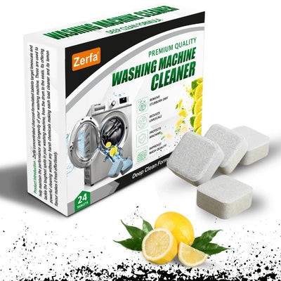 Charcoal & Lemon Scented Washing Machine Cleaner Descaling Tablets (Pack of 24)