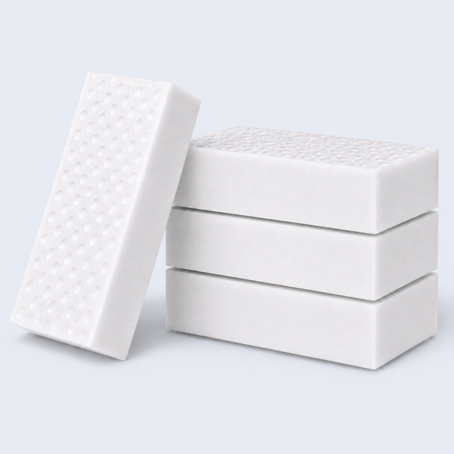 Magic Eraser Cleaning Sponges Pack of 4, Multi-Surface Melamine Foam Cleaning Pads for Kitchen, Bathroom, Walls, Tiles, Sinks & Shoes