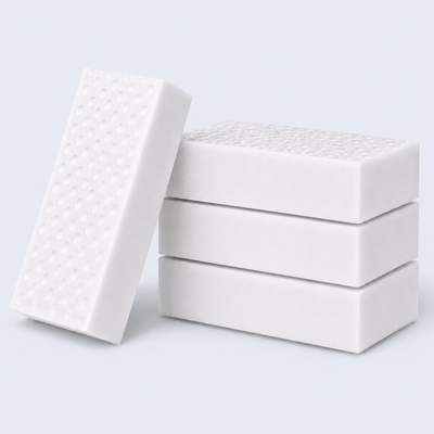 Magic Eraser Cleaning Sponges Pack of 4, Multi-Surface Melamine Foam Cleaning Pads for Kitchen, Bathroom, Walls, Tiles, Sinks & Shoes