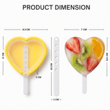 Set of 4 Heart-Shaped Silicone Popsicle Moulds, BPA-Free Reusable Non-Stick Candy Molds with Sticks for Ice Cream, Chocolate, Jelly & Cake Pops