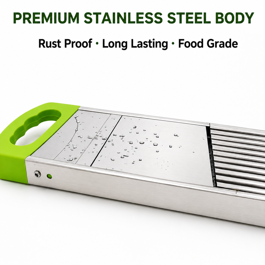 Stainless Steel Potato Slicer Machine & Vegetable Cutter, Lightweight Manual Chips Maker for Potato, Salad, Vegetable & Fruit Slicing