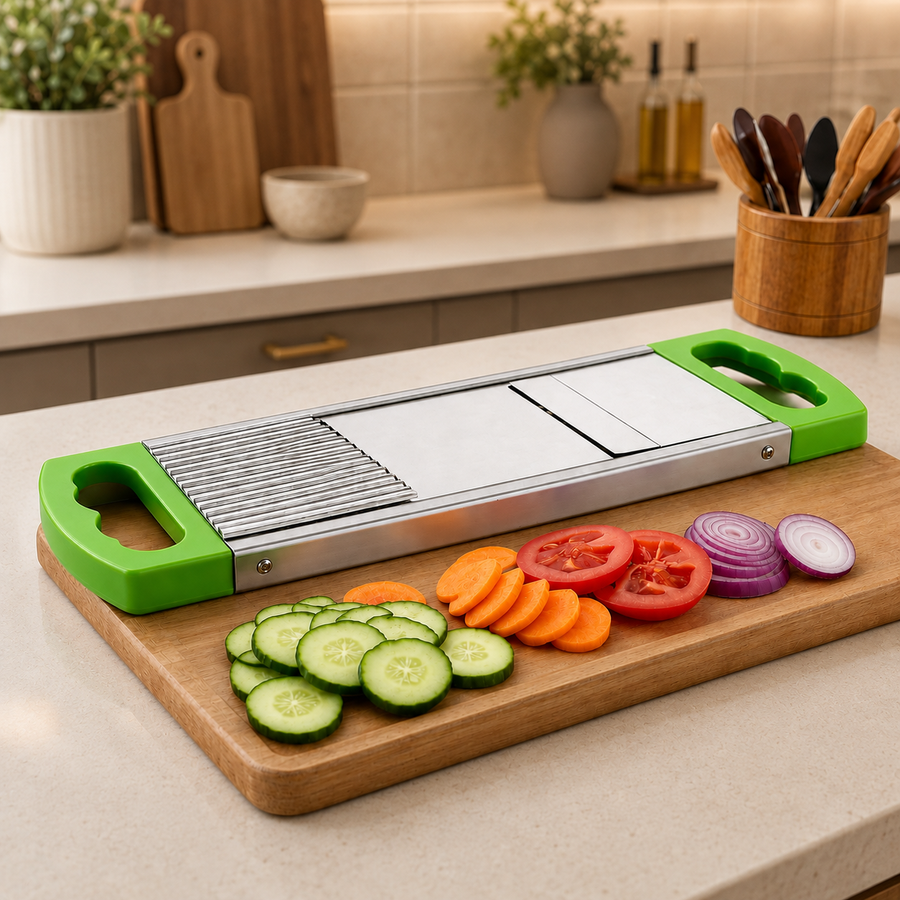 Stainless Steel Potato Slicer Machine & Vegetable Cutter, Lightweight Manual Chips Maker for Potato, Salad, Vegetable & Fruit Slicing