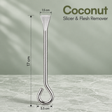 Coconut Scraper & Coconut Slicer Cutter Tool, Stainless Steel 2-Piece Coconut Grater