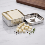 Stainless Steel Paneer Maker 550ml with Perforated Separator, Manual Paneer Press for Homemade Paneer, Tofu & Chhena