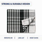 12 Pcs Cotton Kitchen Cloth & Napkin Set, 55 × 40 cm Reusable Dish Cloths for Cleaning, Wiping, Drying, Dusting & Multipurpose Kitchen Use