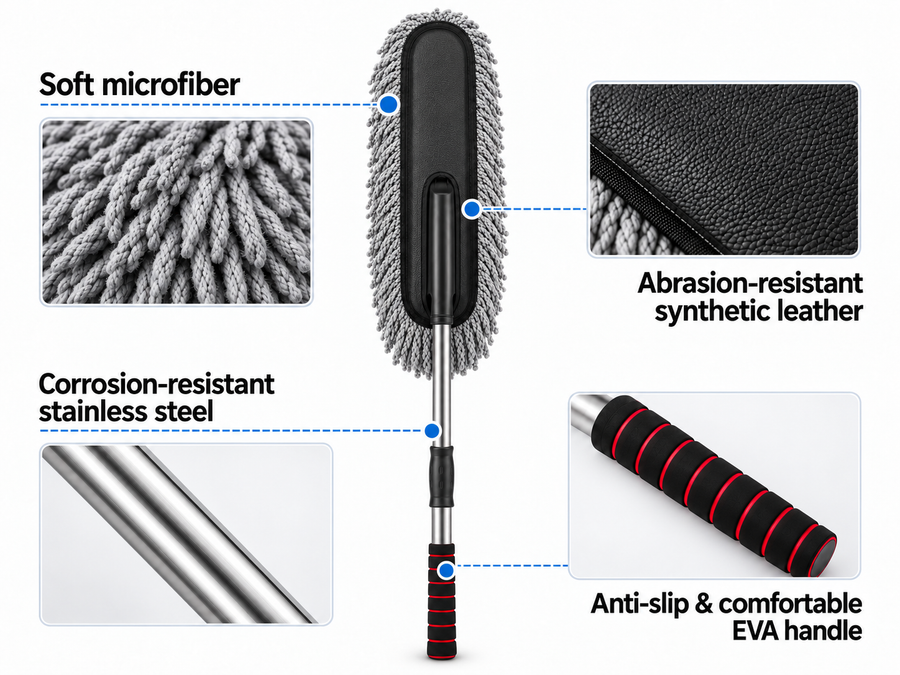 Extendable Microfiber Car Duster Brush
