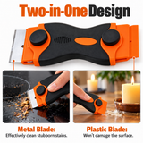 Glue Remover Cleaning Scraper Tool with 5 Plastic & 5 Metal Blades