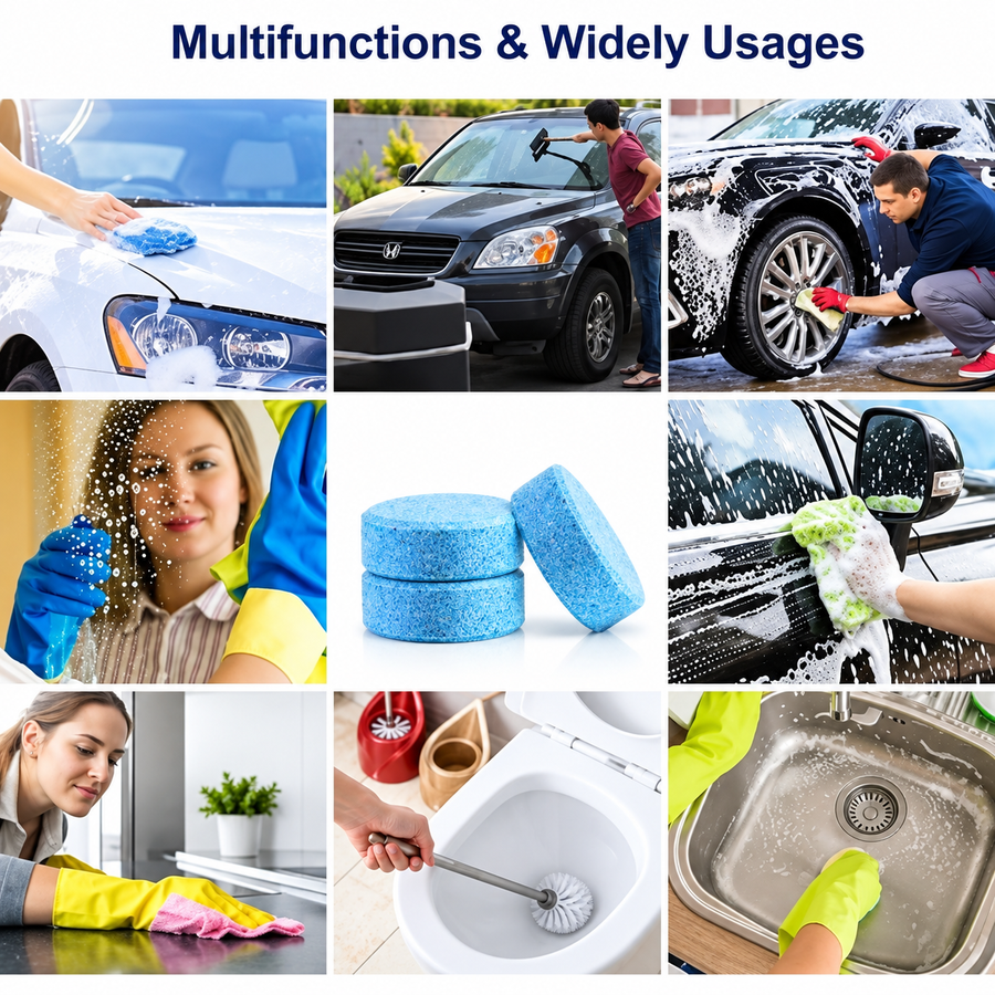 Car Windshield Cleaning Tablets (Pack of 10 Tablets)