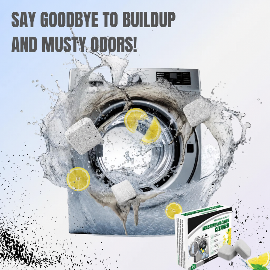 Charcoal & Lemon Scented Washing Machine Cleaner Descaling Tablets (Pack of 24)
