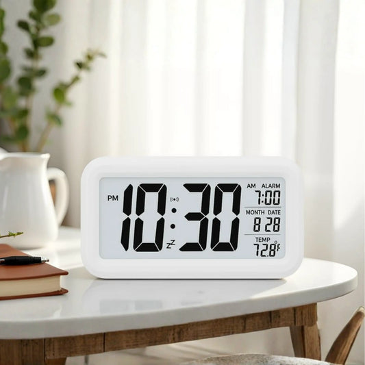 Digital Alarm Clock (White)