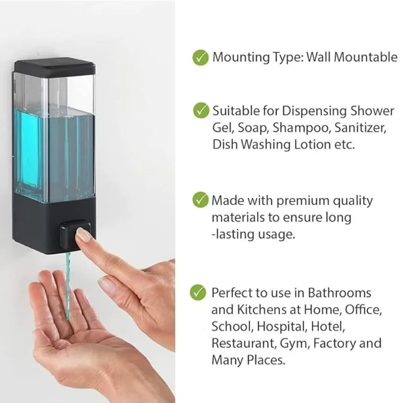 Wall Mounted Liquid Soap Dispenser (Black)