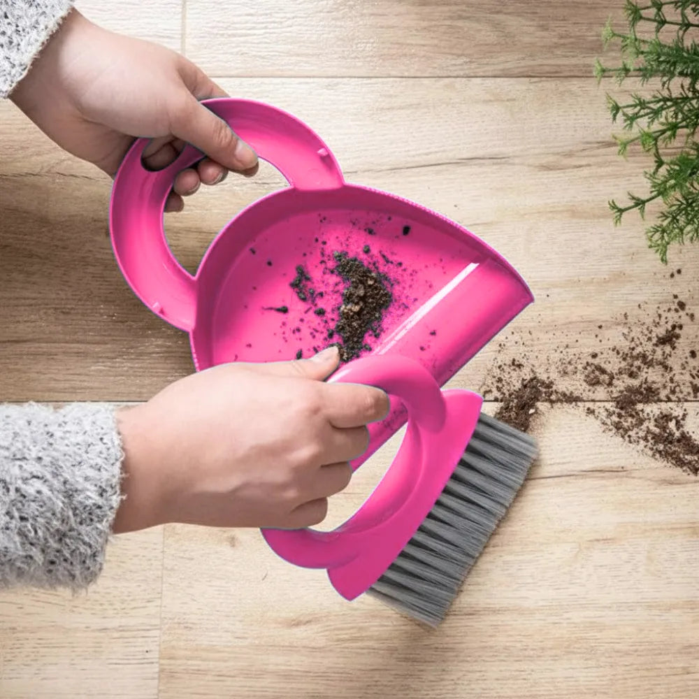 Small Broom Brush and Dustpan Set
