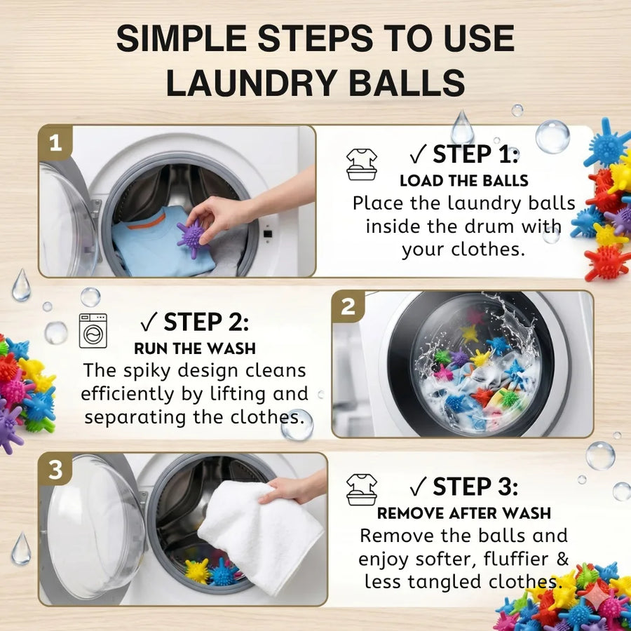 Washing Machine Clothes Cleaner Balls (Pack of 20)