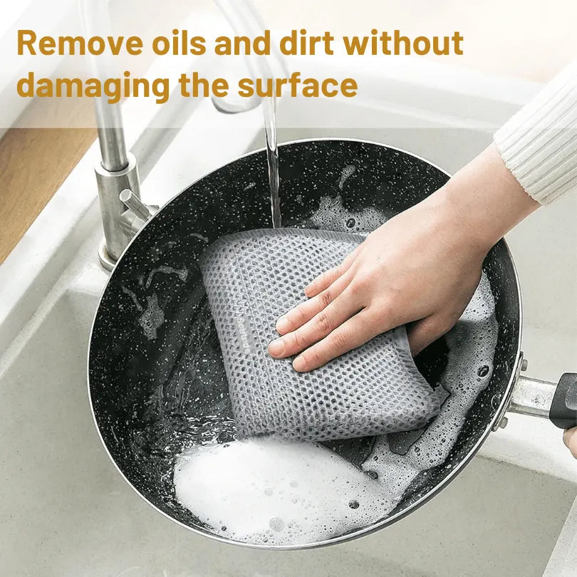 Double Layer Non Scratch Wire Dishcloth (12 Pieces)