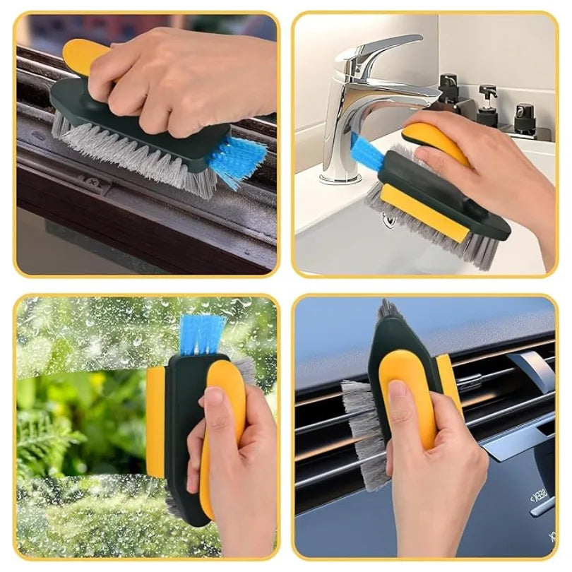 4-in-1 Grout Cleaner Brush with Built-In Squeegee