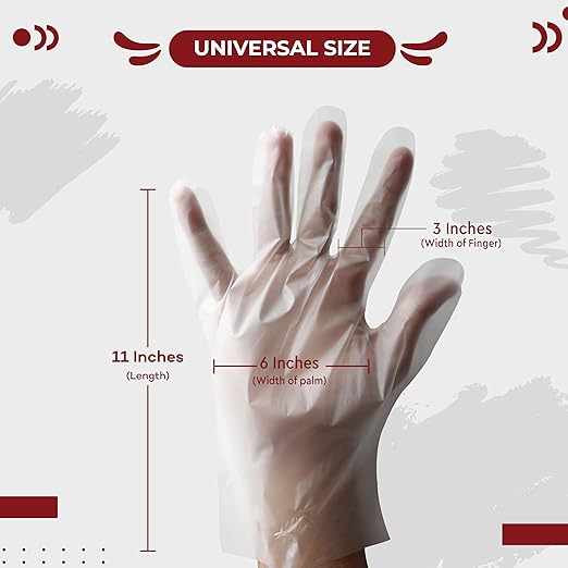 Transparent Disposable Hand Gloves (100 Pcs)