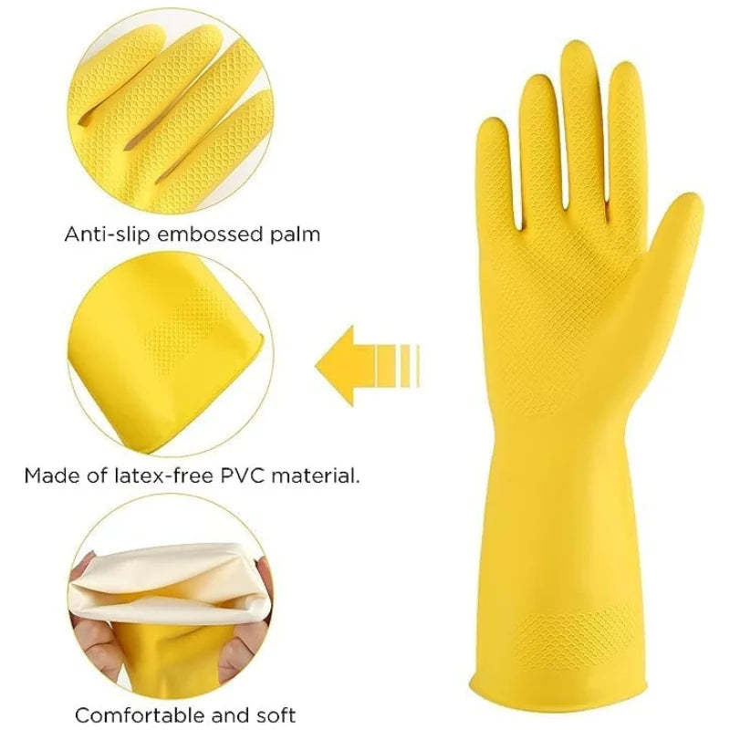 Heavy Duty Rubber Hand gloves (1 Pair)