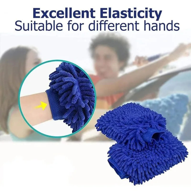 Double Sided Microfiber Cleaning Gloves (Pack of 2)
