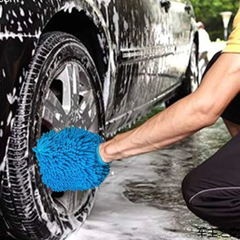 Double Sided Microfiber Cleaning Gloves (Pack of 2)