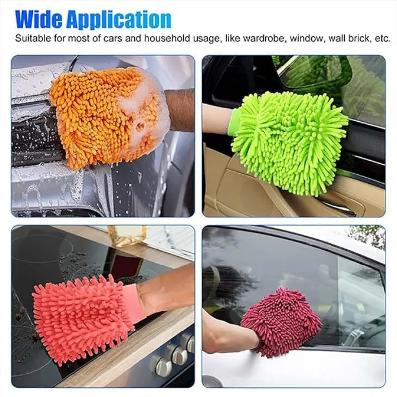 Double Sided Microfiber Cleaning Gloves (Pack of 2)