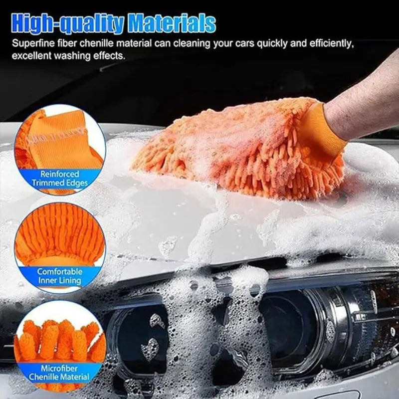 Double Sided Microfiber Cleaning Gloves (Pack of 2)