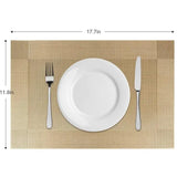 Dining Table Placemats, Heat Resistant Woven PVC (Set of 6)