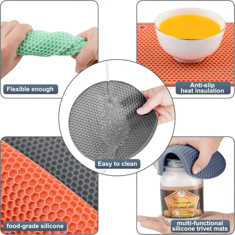 Silicone Trivet Mats (4 PCS)