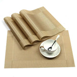 Dining Table Placemats, Heat Resistant Woven PVC (Set of 6)