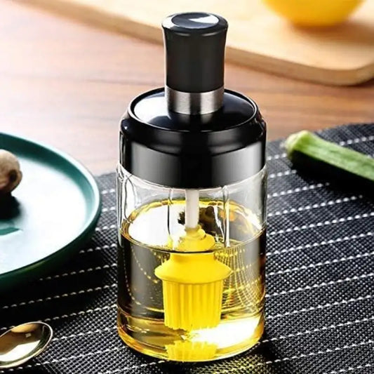 Glass Oil Dispenser With Basting Brush
