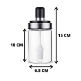 Glass Oil Dispenser Bottle with Silicone Basting Brush