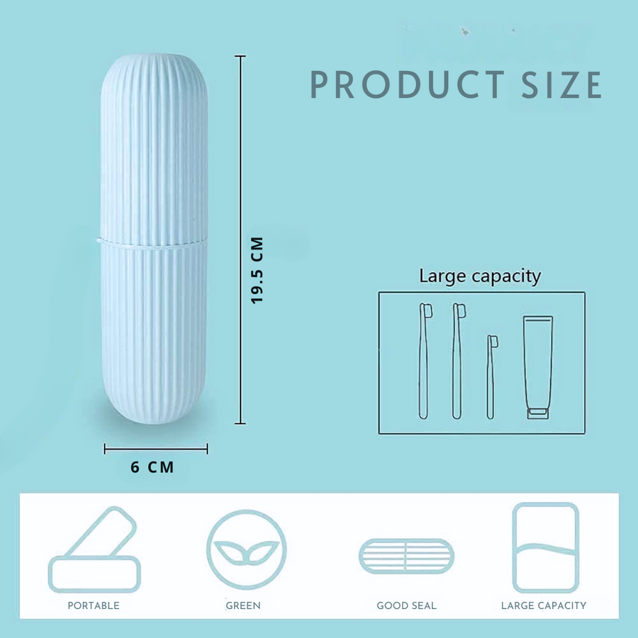 Portable Capsule Toothbrush and Toothpaste Holder