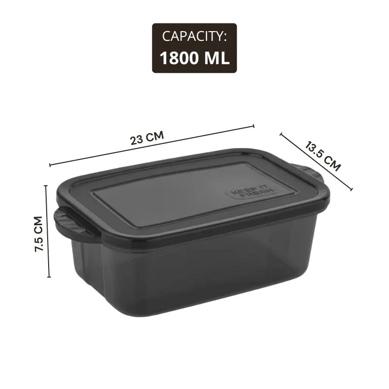 Fridge Storage Containers with Clip Lock Lids (Set of 6)
