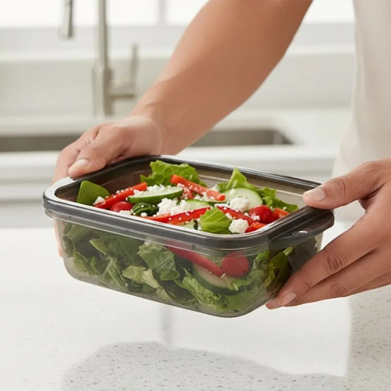 Fridge Storage Containers with Clip Lock Lids (Set of 6)