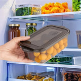 Fridge Storage Containers with Clip Lock Lids (Set of 6)