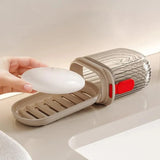 Travel Friendly Soap Holder (Pack of 2) | Portable Leak-Resistant Soap Case with Drain Tray