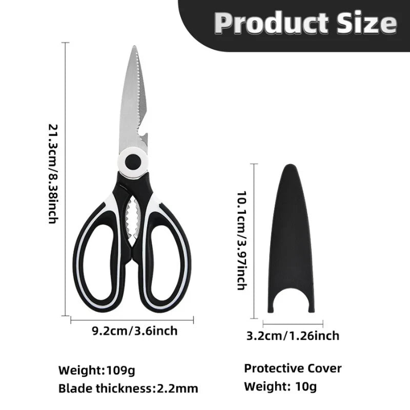 Multi-Purpose Strong Stainless Steel Kitchen Scissor | Heavy-Duty Food & Utility Scissors