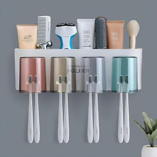 Toothbrush Holder Wall Mounted (4 Cups)