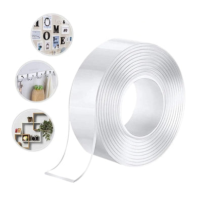 Double-Sided Transparent Tape Roll (3cm x 2mm x 3m)
