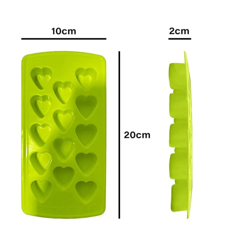 Heart Shape Ice Cube Tray (Pack of 2)