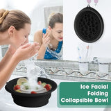 2-in-1 Collapsible Ice Face Bowl with Built-In Tray